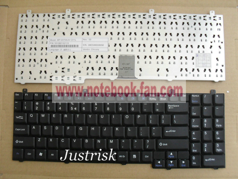 NEW Alienware M9700I-R1 M9700 M9750 Series US Black Keyboard